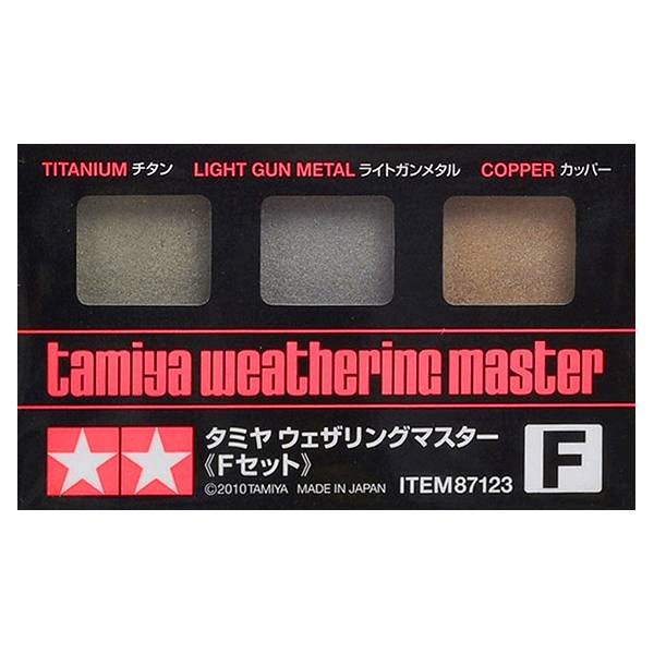 TAMIYA - WEATHERING MASTER SET F (TITANIUM/LIGHT GUNMETAL/COPPER)