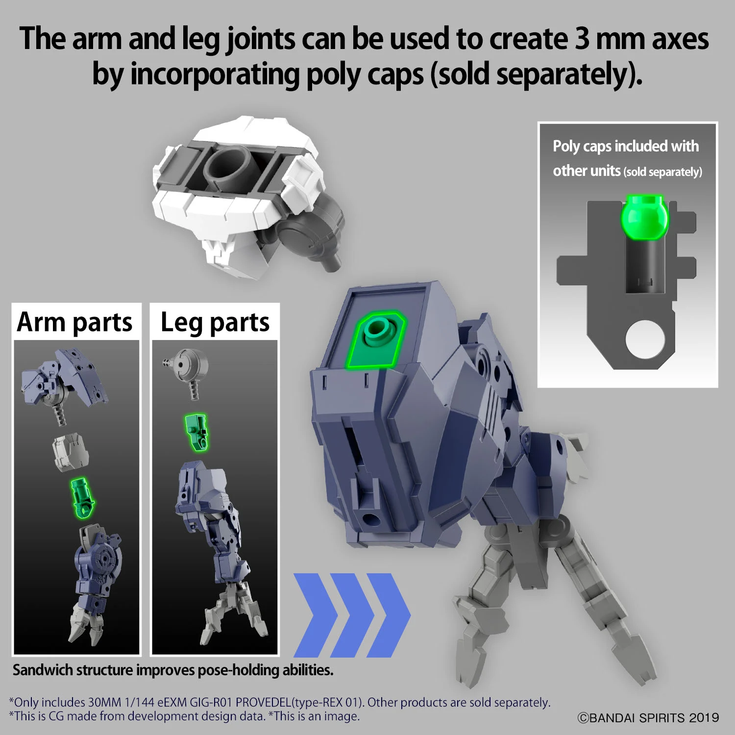 30MM - 1/144 - eEXM GIG-R01 PROVEDEL (Type-REX 01) - Model Kit