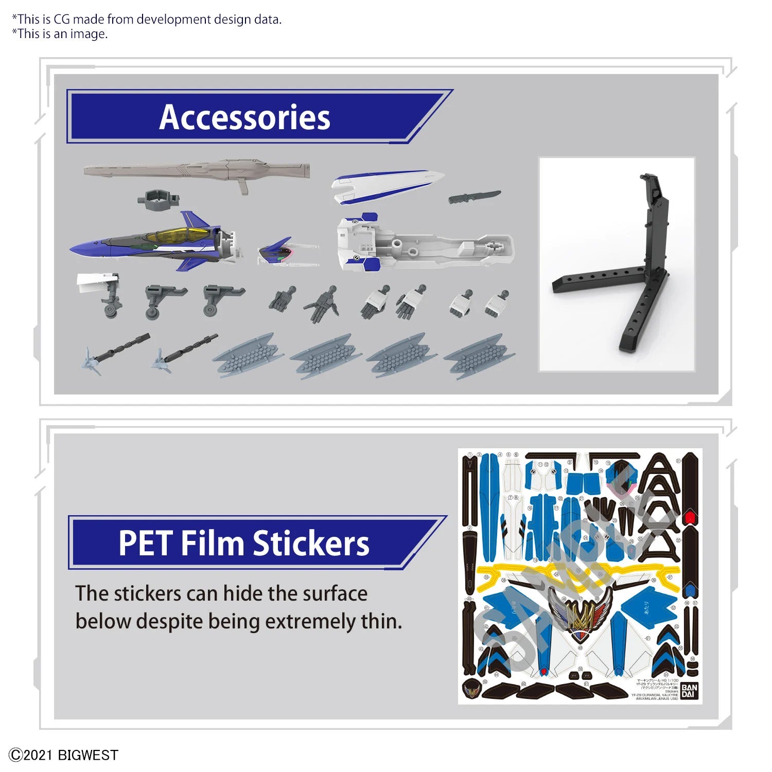 MACROSS - HG 1/100 - YF-29 Durandal Valkyrie Full Set