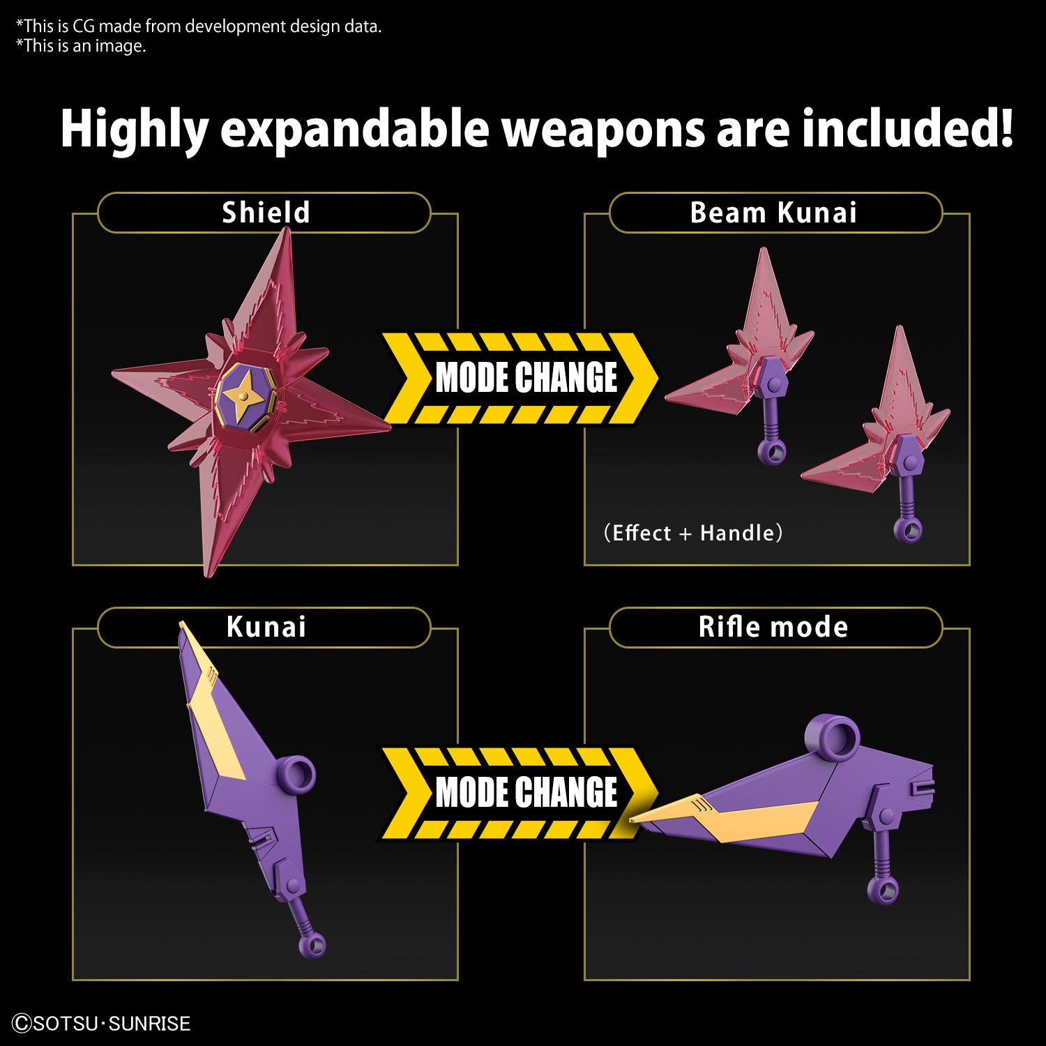 GUNDAM - SD Gundam Cross Silhouette - F-Kunoichi Kai - Model Kit