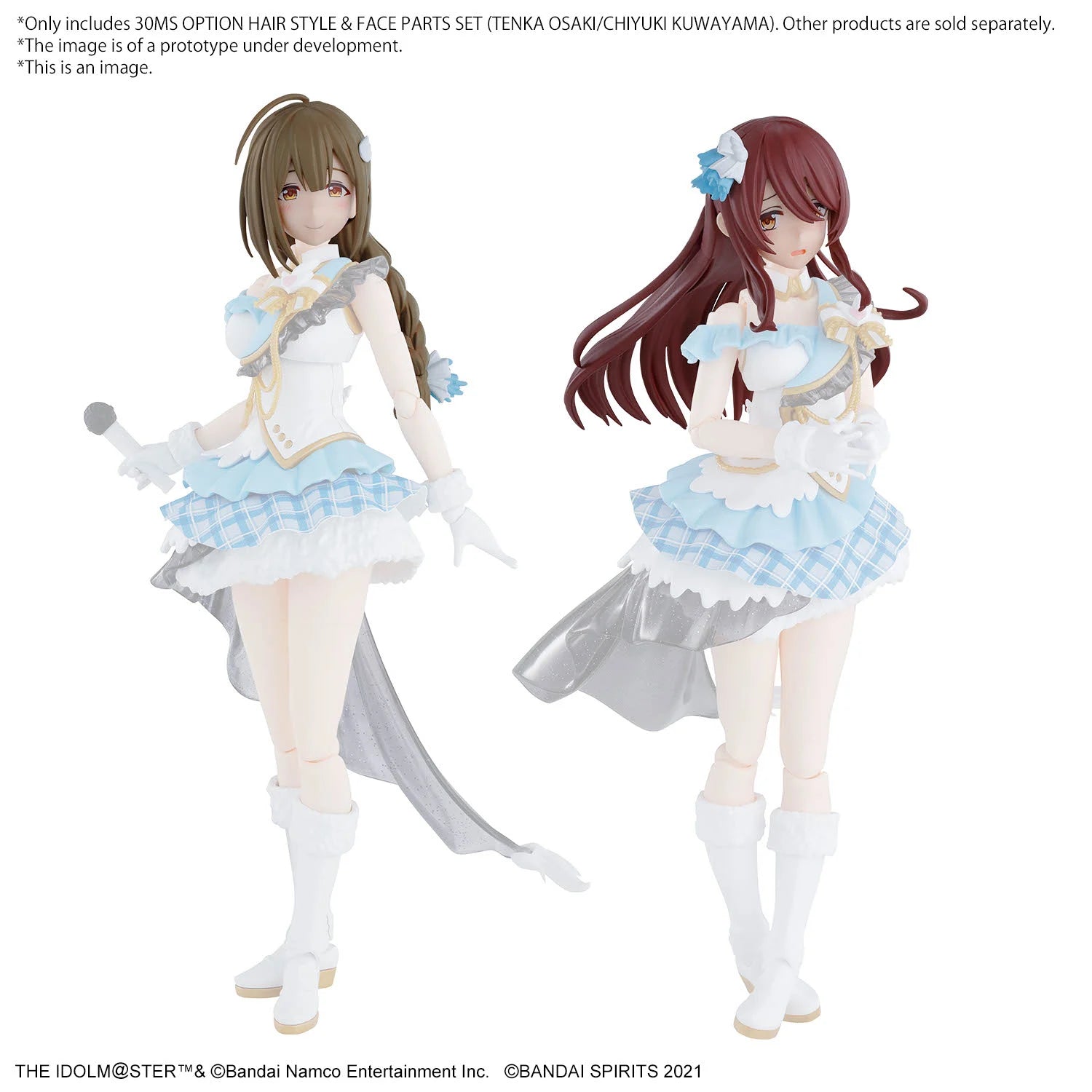 30MS - The Idolmaster Option hair style & Face Parts Set Tenka/Chiyuki - Model Kit