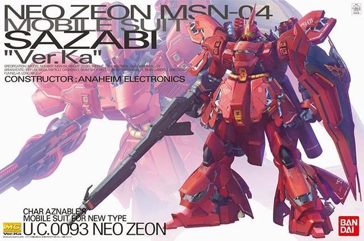 GUNDAM - MG 1/100 - MSN-04 Sazabi Ver.KA - Artbox