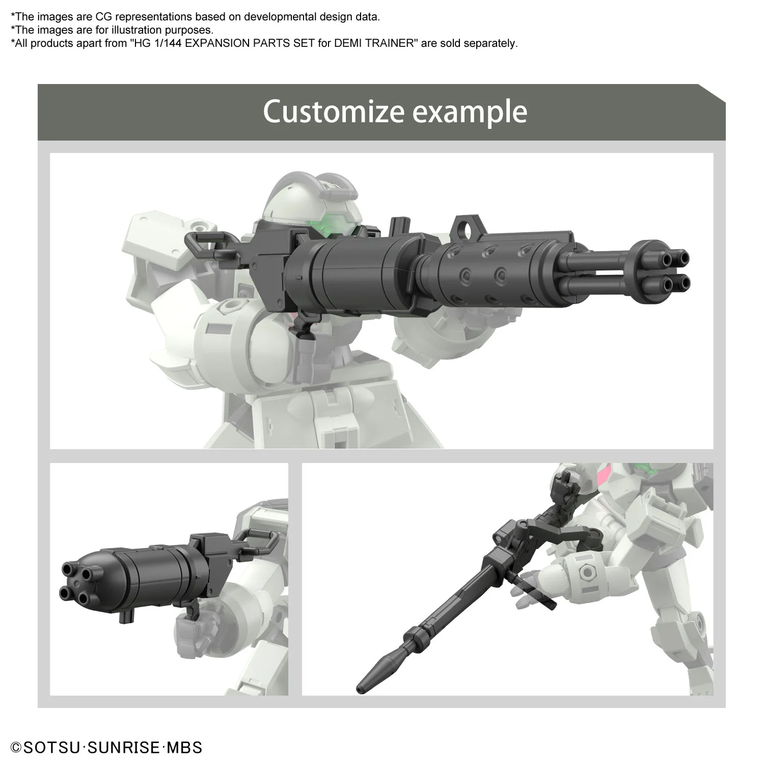 GUNDAM - HG 1/144 - Expansion Parts Set For Demi Trainer